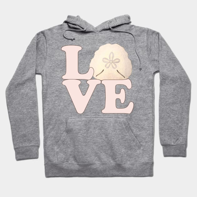 Lispe LOVE with Sand Dollar Hoodie by Lispe